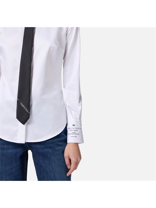 Camicia in popeline di cotone con logo ELISABETTA FRANCHI | CA11556E2/100